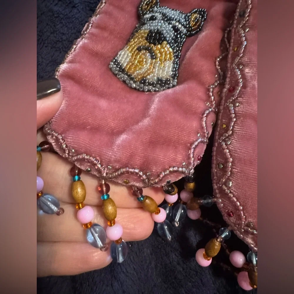 Beaded dog pouch mini - Picture 6 of 9